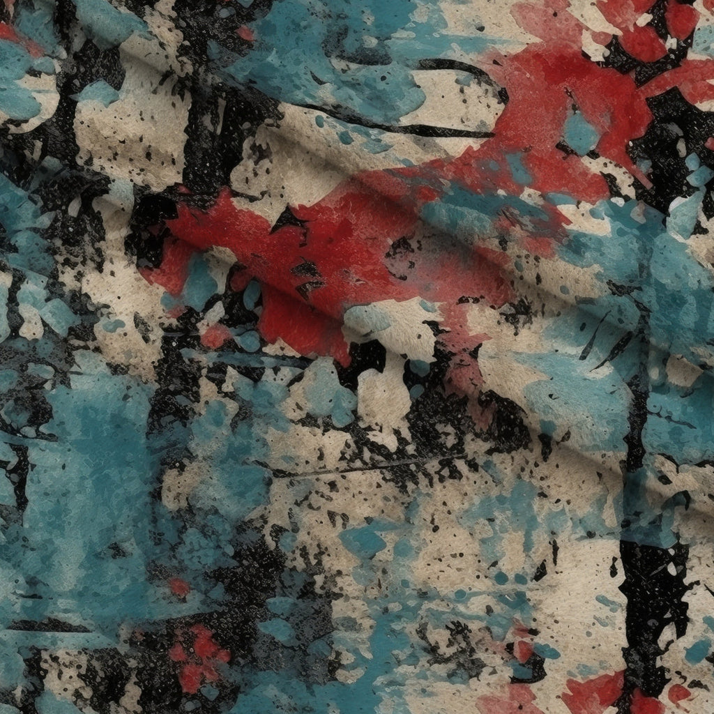 Peeling Patina Pattern 10 Fleece Fabric — fleece fabric folded close-up preview (mv-fleece-v1:lying)