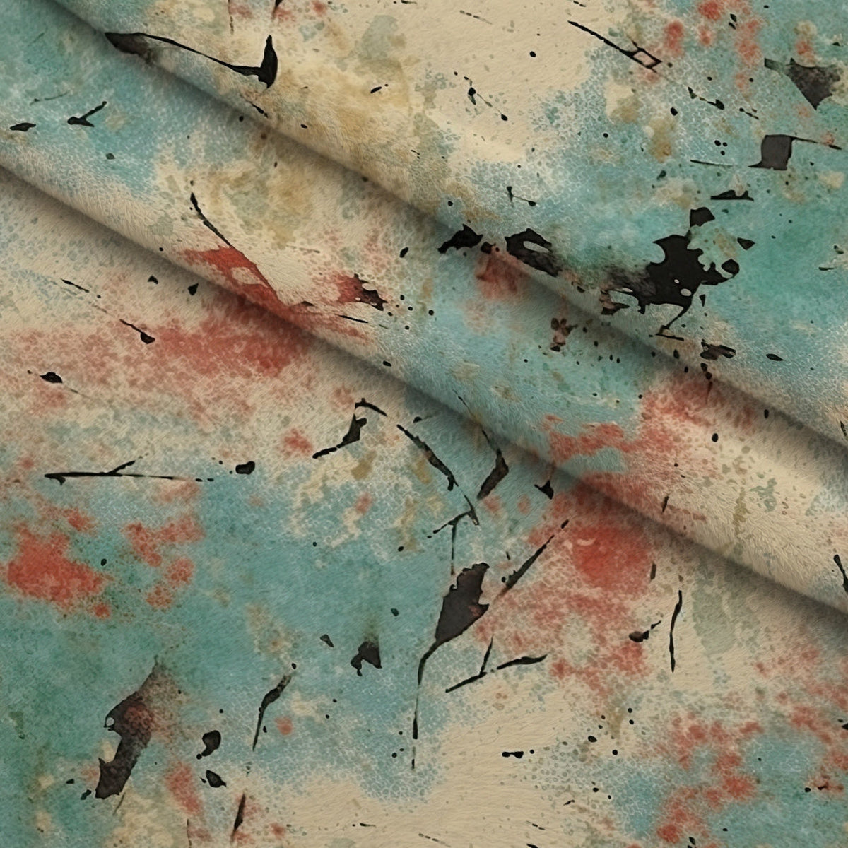 Peeling Patina Pattern 2 Fleece Fabric — fleece fabric folded close-up preview (mv-fleece-v1:lying)