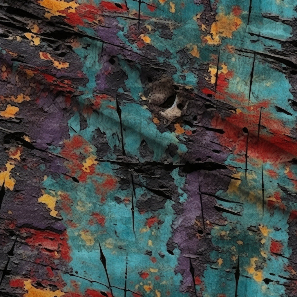 Peeling Patina Pattern 9 Fleece Fabric — fleece fabric folded close-up preview (mv-fleece-v1:lying)