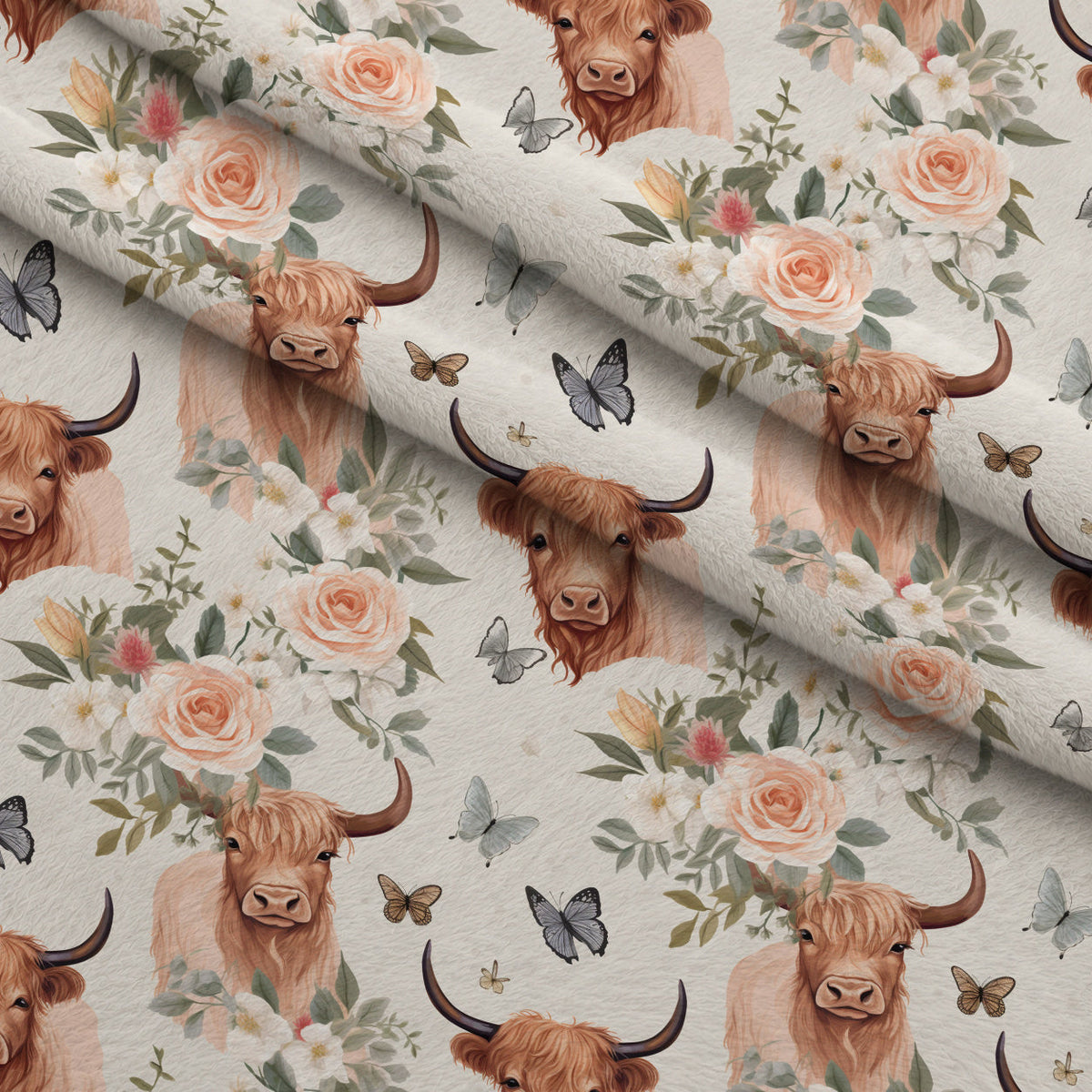 Peony Pasture Pattern 4 Fleece Fabric — fleece fabric folded close-up preview (mv-fleece-v1:lying)