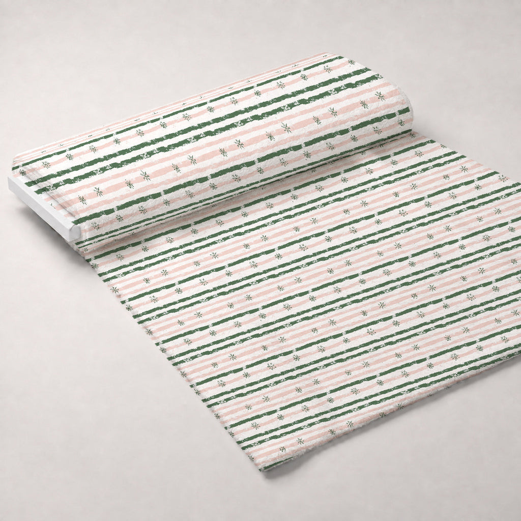 Peppermint Bows Pattern 3 Fleece Fabric — fleece fabric unrolled bolt preview (mv-fleece-v1:bolt)