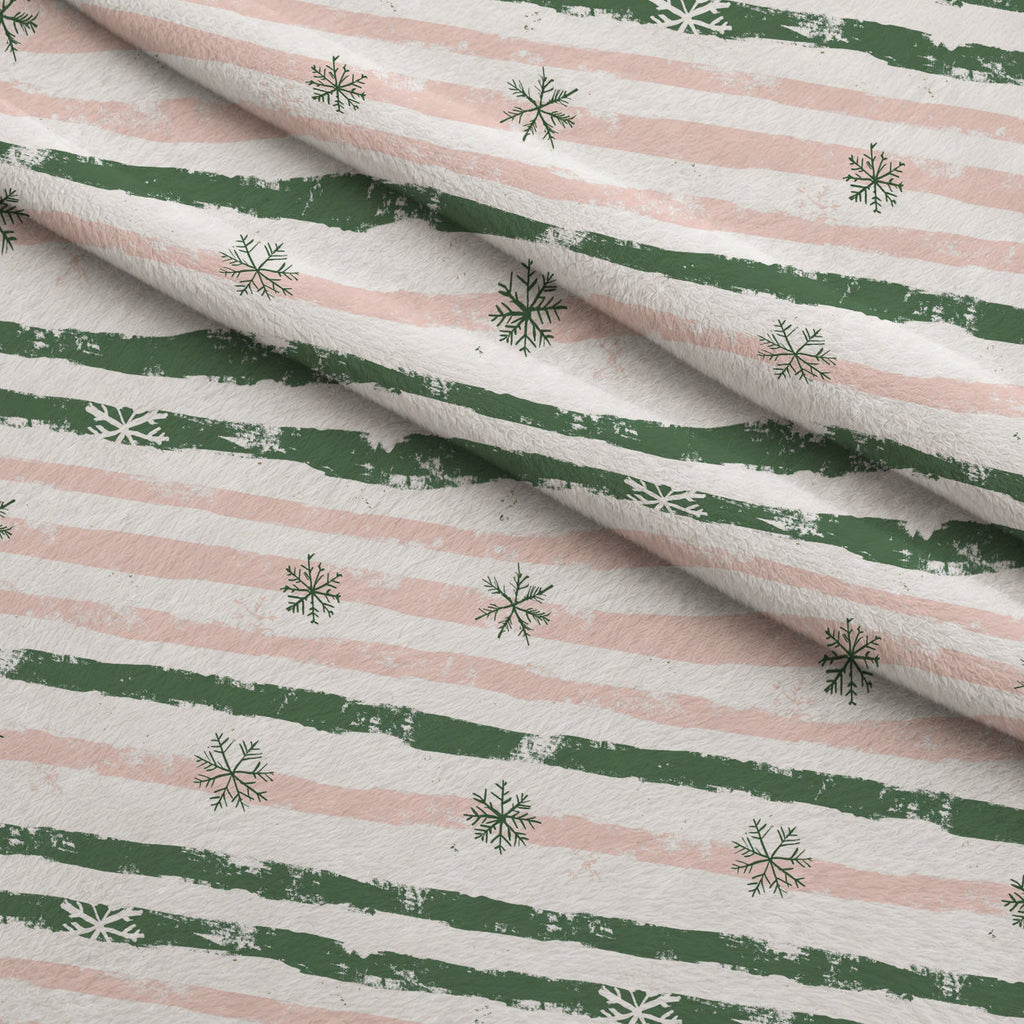 Peppermint Bows Pattern 3 Fleece Fabric — fleece fabric folded close-up preview (mv-fleece-v1:lying)