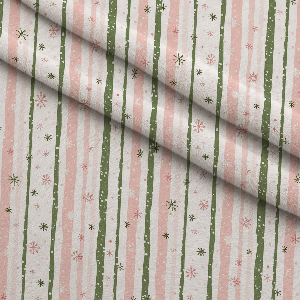Peppermint Bows Pattern 4 Fleece Fabric — fleece fabric folded close-up preview (mv-fleece-v1:lying)