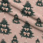 Peppermint Bows Pattern 5 Fleece Fabric — fleece fabric folded close-up preview (mv-fleece-v1:lying)