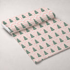 Peppermint Bows Pattern 6 Fleece Fabric — fleece fabric unrolled bolt preview (mv-fleece-v1:bolt)
