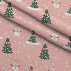 Peppermint Bows Pattern 7 Fleece Fabric — fleece fabric folded close-up preview (mv-fleece-v1:lying)
