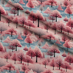 Peppermint Pines Pattern 10 Fleece Fabric — fleece fabric folded close-up preview (mv-fleece-v1:lying)