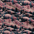 Peppermint Pines Pattern 8 Fleece Fabric — fleece fabric folded close-up preview (mv-fleece-v1:lying)