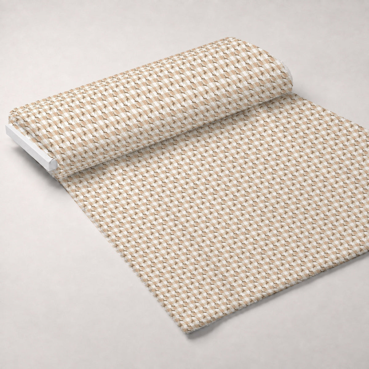 Peppermint Snowfall Pattern 13 Fleece Fabric — fleece fabric unrolled bolt preview (mv-fleece-v1:bolt)