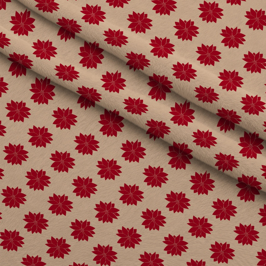 Peppermint Snowfall Pattern 15 Fleece Fabric — fleece fabric folded close-up preview (mv-fleece-v1:lying)