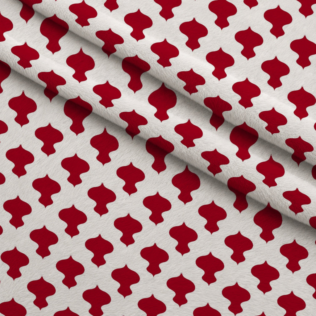 Peppermint Snowfall Pattern 16 Fleece Fabric — fleece fabric folded close-up preview (mv-fleece-v1:lying)