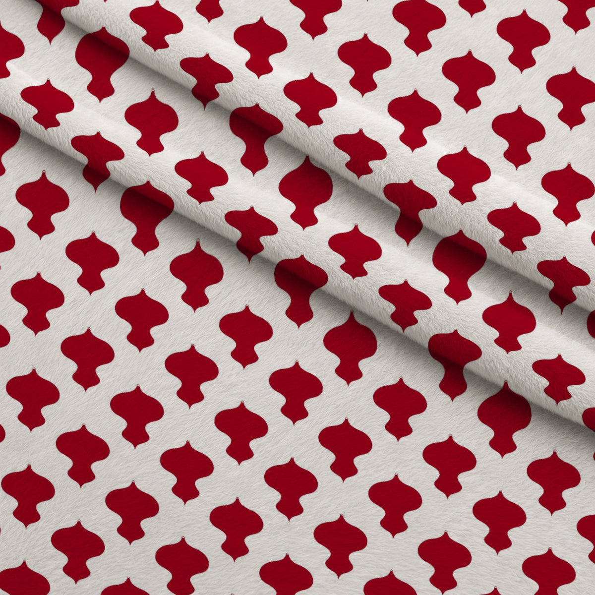 Peppermint Snowfall Pattern 16 Fleece Fabric — fleece fabric folded close-up preview (mv-fleece-v1:lying)