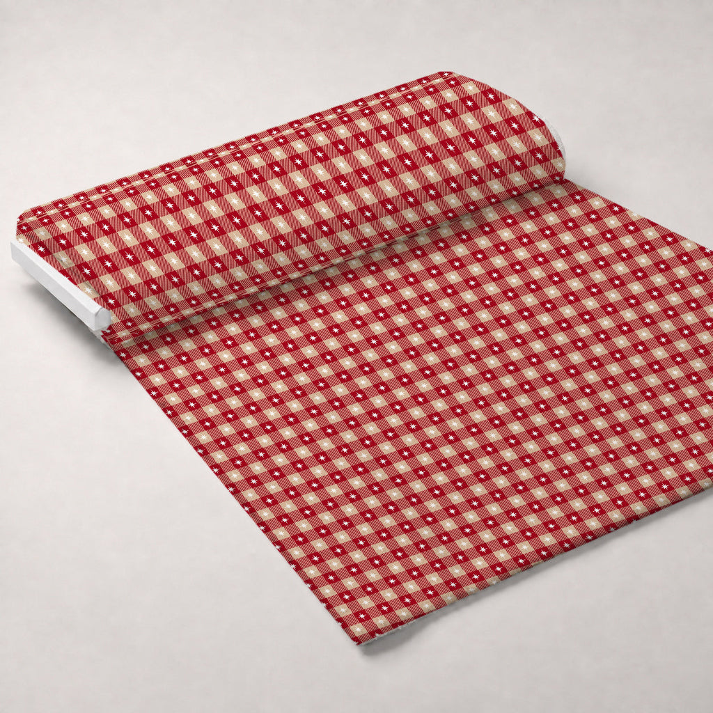 Peppermint Snowfall Pattern 18 Fleece Fabric — fleece fabric unrolled bolt preview (mv-fleece-v1:bolt)