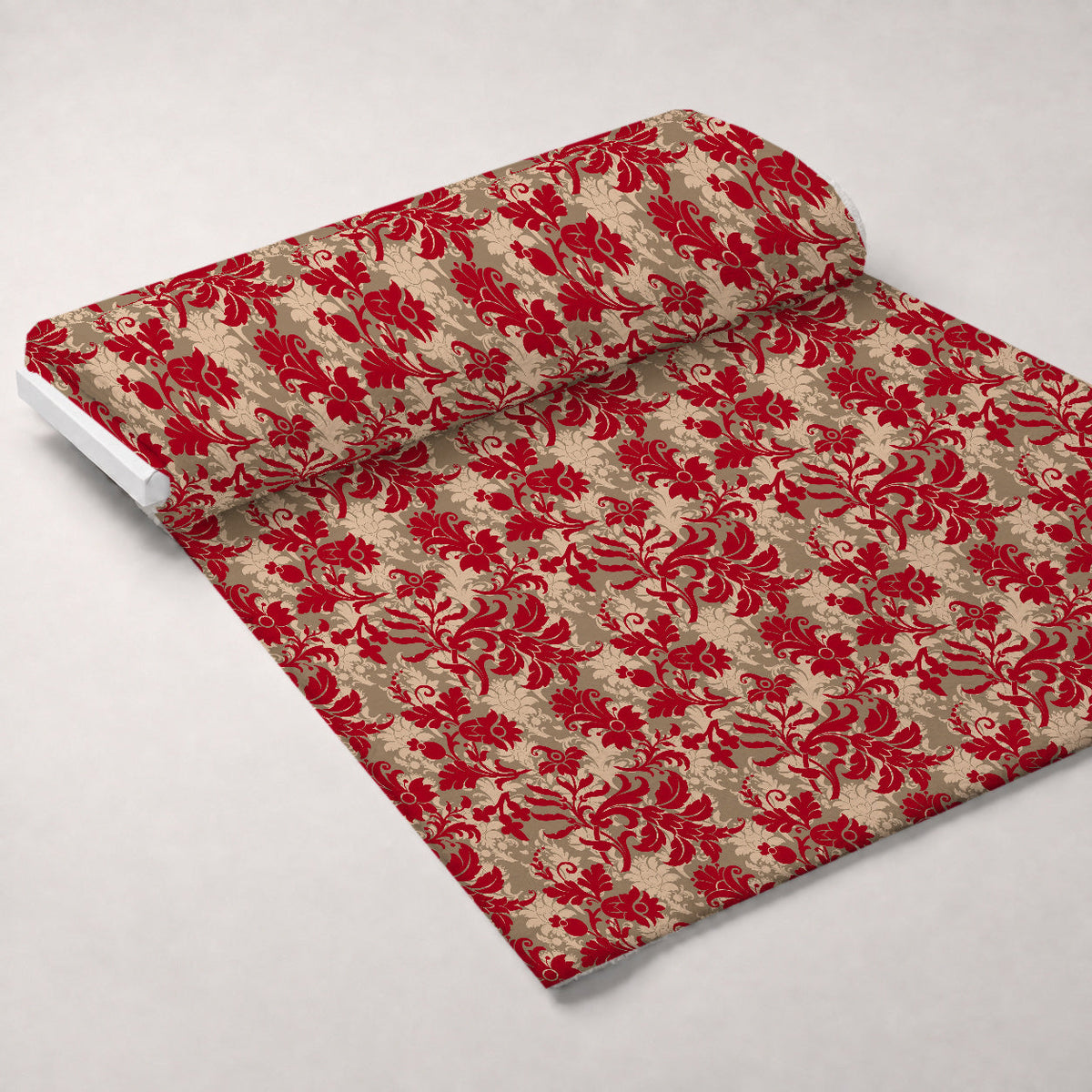 Peppermint Snowfall Pattern 20 Fleece Fabric — fleece fabric unrolled bolt preview (mv-fleece-v1:bolt)
