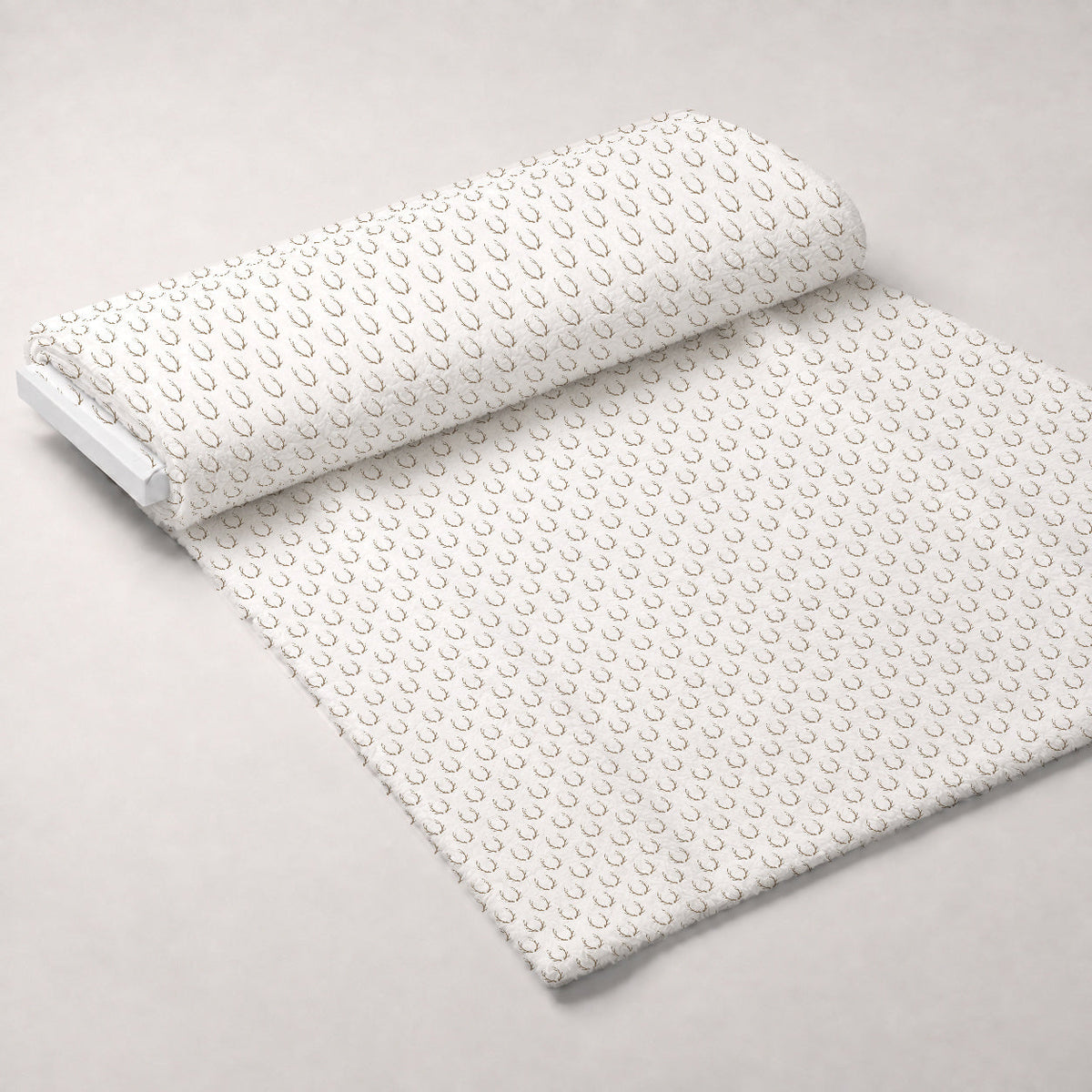 Peppermint Snowfall Pattern 4 Fleece Fabric — fleece fabric unrolled bolt preview (mv-fleece-v1:bolt)