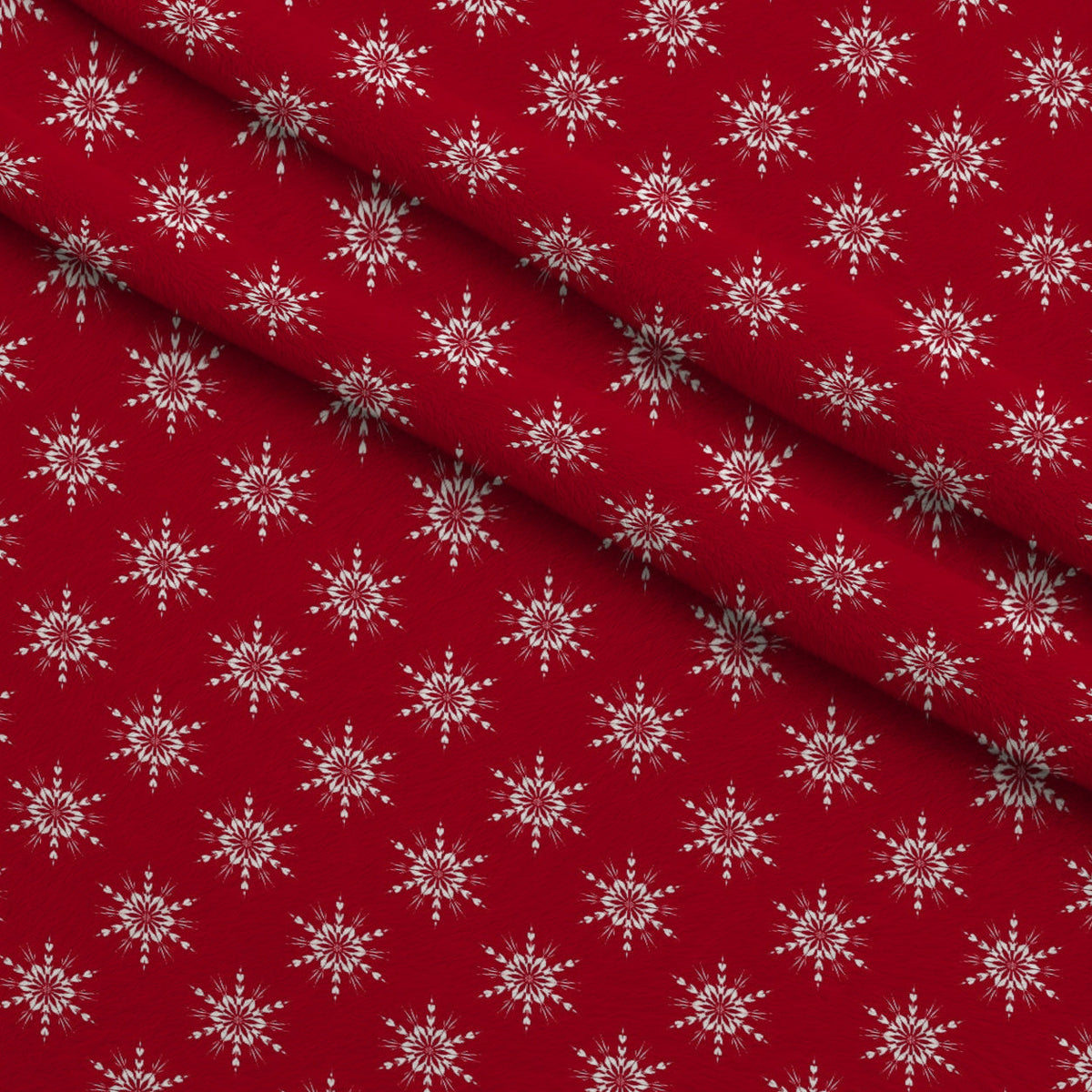 Peppermint Snowfall Pattern 8 Fleece Fabric — fleece fabric folded close-up preview (mv-fleece-v1:lying)