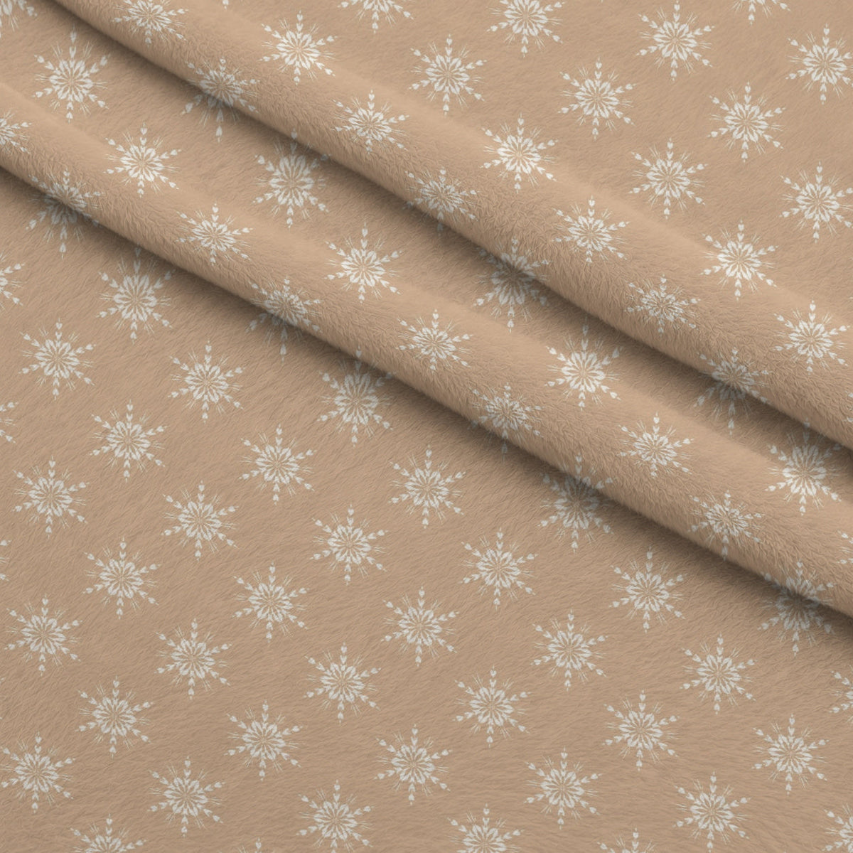 Peppermint Snowfall Pattern 9 Fleece Fabric — fleece fabric folded close-up preview (mv-fleece-v1:lying)