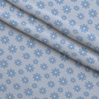 Periwinkle Dreams Daisies Fleece Fabric — fleece fabric folded close-up preview (mv-fleece-v1:lying)