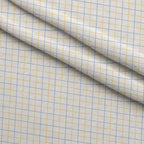 Periwinkle Dreams Gingham Fleece Fabric — fleece fabric folded close-up preview (mv-fleece-v1:lying)