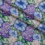 Periwinkle Garden Pattern 4 Fleece Fabric — fleece fabric folded close-up preview (mv-fleece-v1:lying)