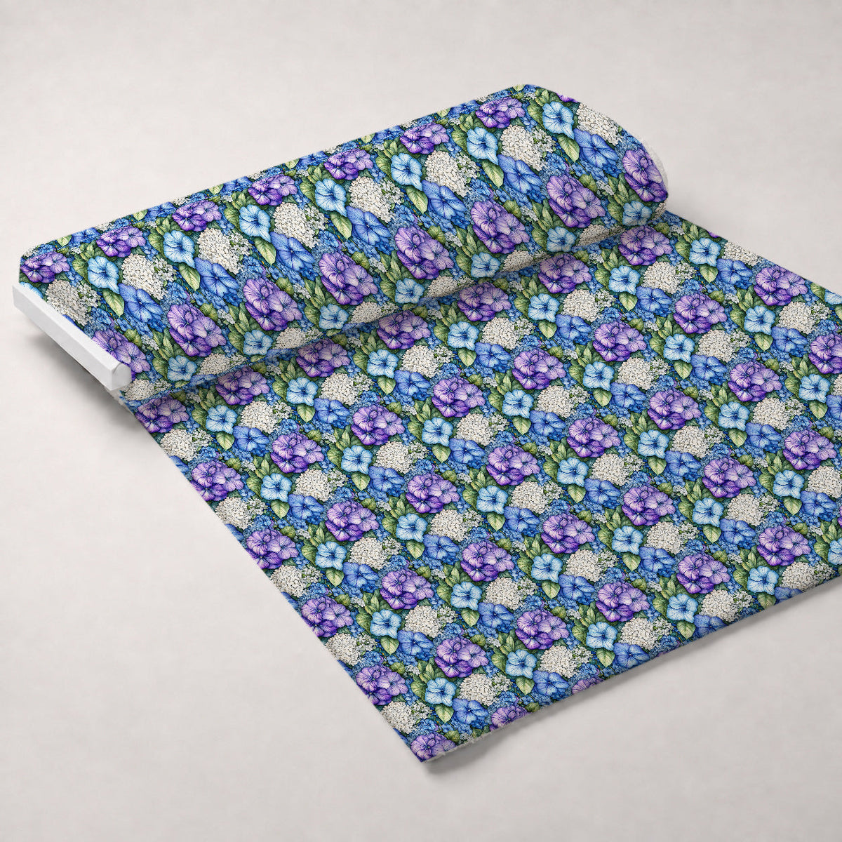 Periwinkle Garden Pattern 5 Fleece Fabric — fleece fabric unrolled bolt preview (mv-fleece-v1:bolt)