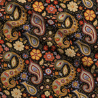 Persian Garden Pattern 2 Fleece Fabric — fleece fabric folded close-up preview (mv-fleece-v1:lying)