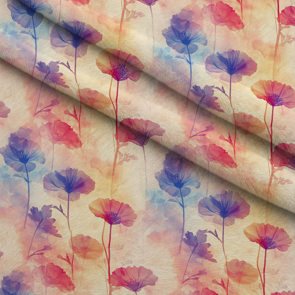 Petal Haze Pattern 1 Fleece Fabric — fleece fabric folded close-up preview (mv-fleece-v1:lying)
