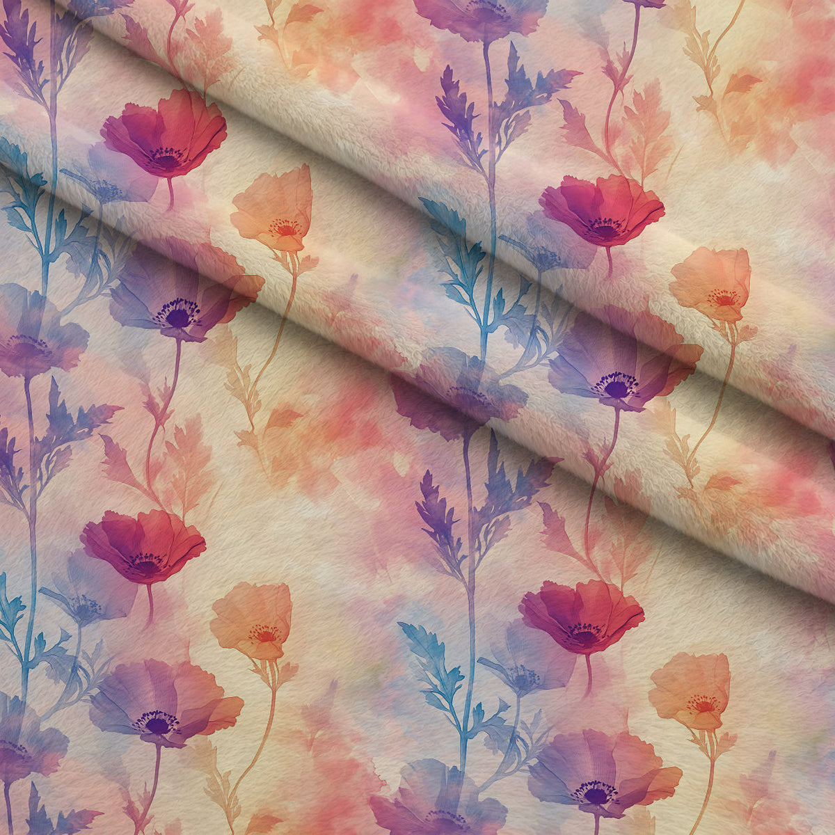 Petal Haze Pattern 16 Fleece Fabric — fleece fabric folded close-up preview (mv-fleece-v1:lying)