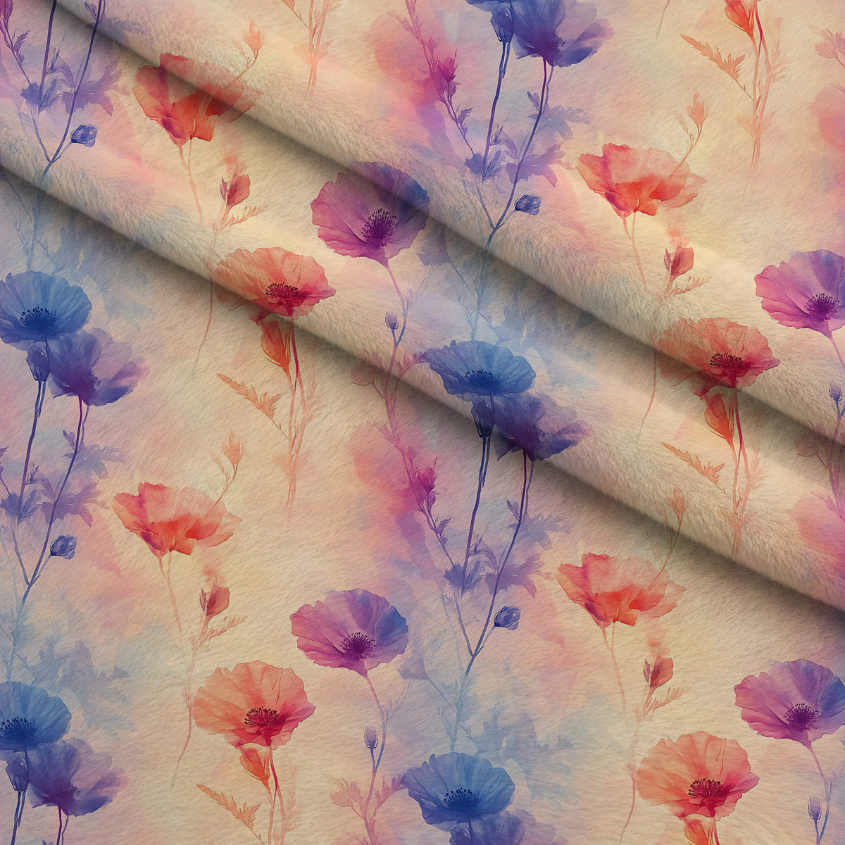 Petal Haze Pattern 17 Fleece Fabric — fleece fabric folded close-up preview (mv-fleece-v1:lying)