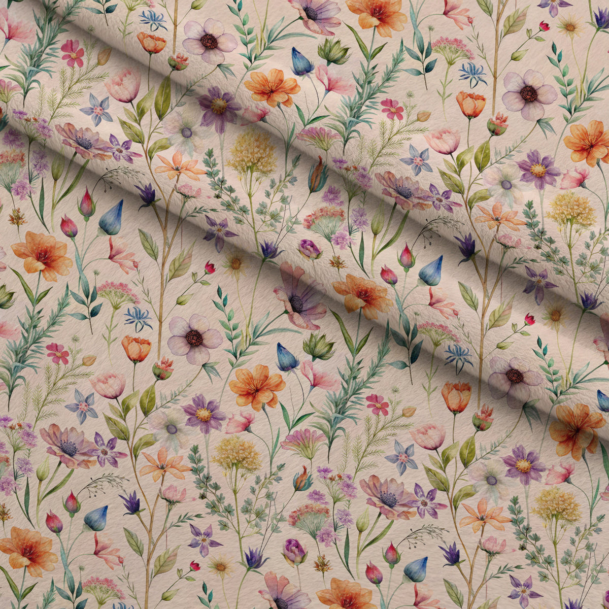 Petal Reverie Pattern 2 Fleece Fabric — fleece fabric folded close-up preview (mv-fleece-v1:lying)