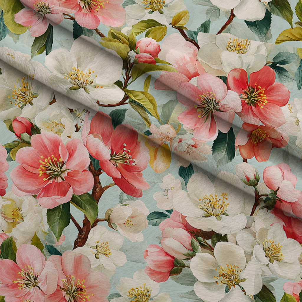 Petal Serenade Pattern 2 Fleece Fabric — fleece fabric folded close-up preview (mv-fleece-v1:lying)