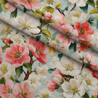 Petal Serenade Pattern 2 Fleece Fabric — fleece fabric folded close-up preview (mv-fleece-v1:lying)