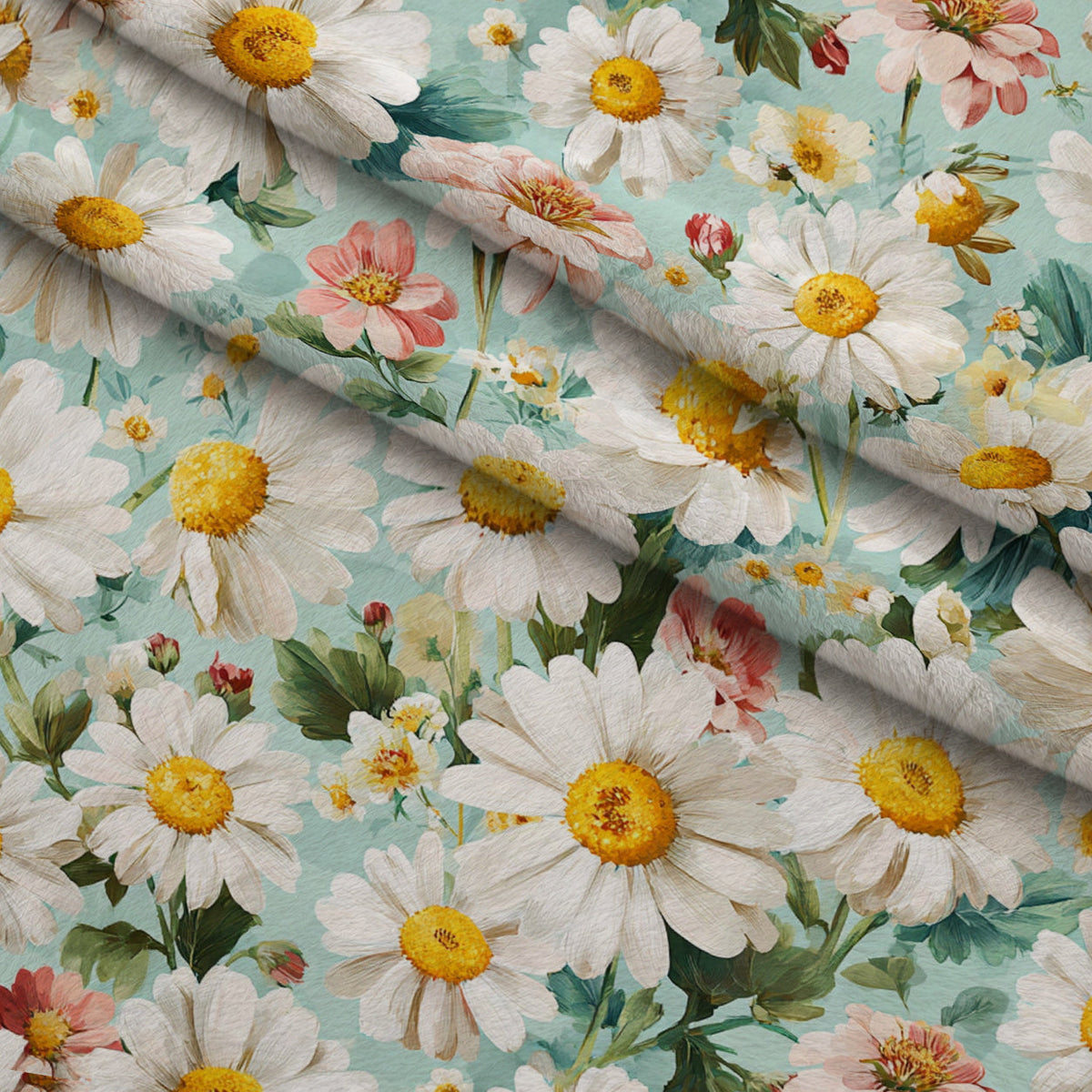 Petal Serenade Pattern 5 Fleece Fabric — fleece fabric folded close-up preview (mv-fleece-v1:lying)