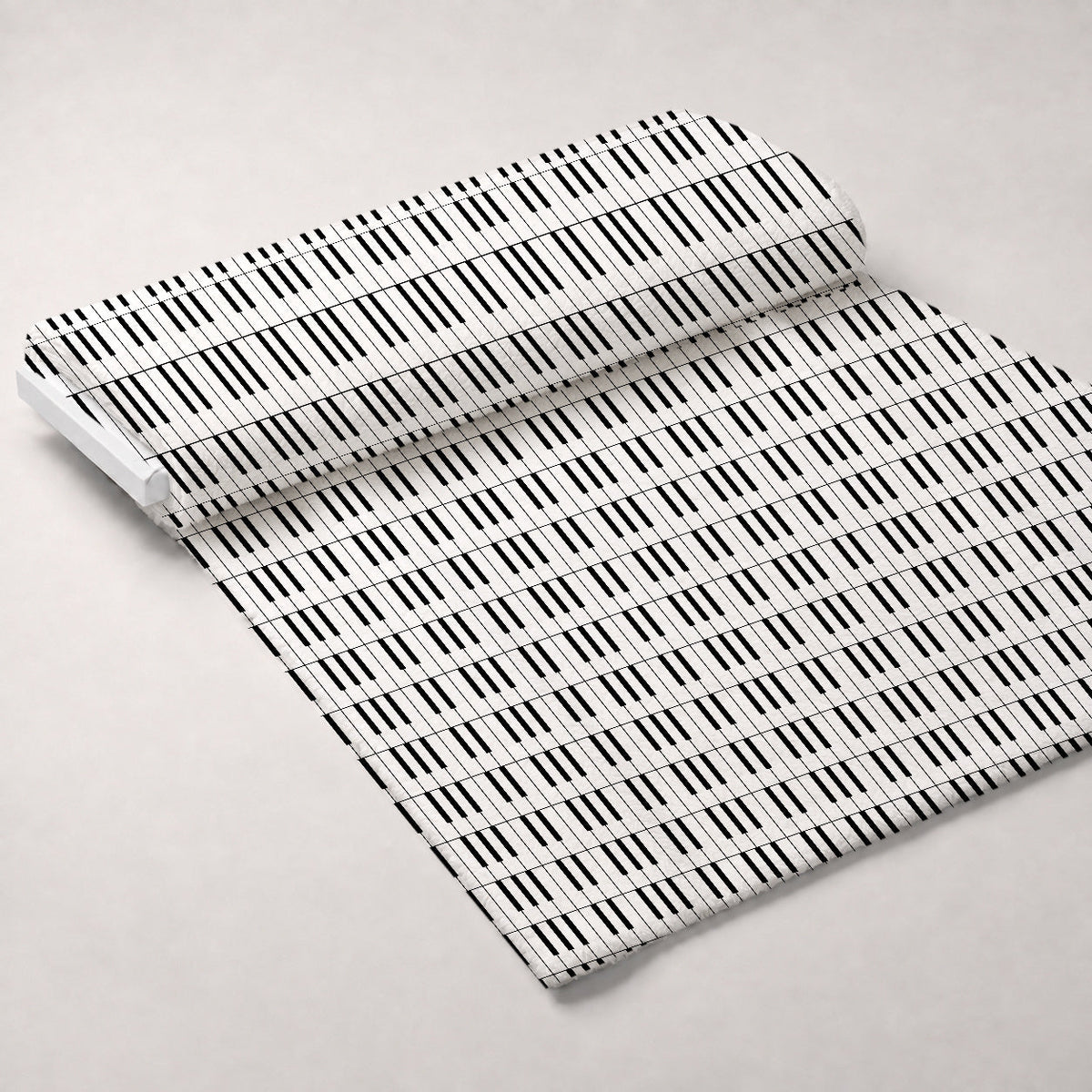 Piano Keys Fleece Fabric — fleece fabric unrolled bolt preview (mv-fleece-v1:bolt)