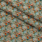 Piggy Bank Papers Pattern 4 Fleece Fabric — fleece fabric folded close-up preview (mv-fleece-v1:lying)