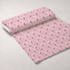 Pink Old Sewing Elements Fleece Fabric — fleece fabric unrolled bolt preview (mv-fleece-v1:bolt)