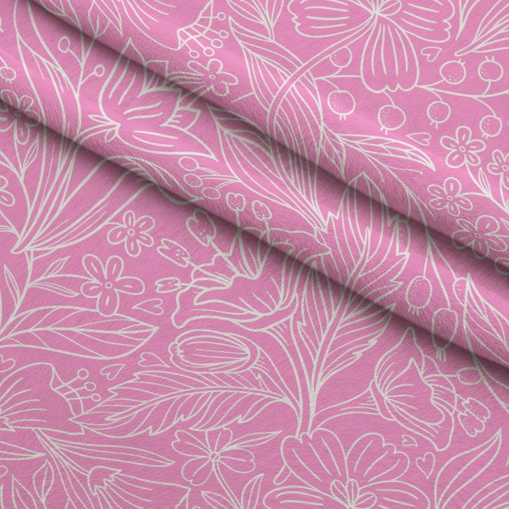 Pink Ribbon Love Pattern 4 Fleece Fabric — fleece fabric folded close-up preview (mv-fleece-v1:lying)