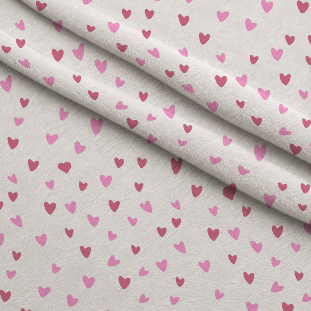 Pink Ribbon Love Pattern 8 Fleece Fabric — fleece fabric folded close-up preview (mv-fleece-v1:lying)