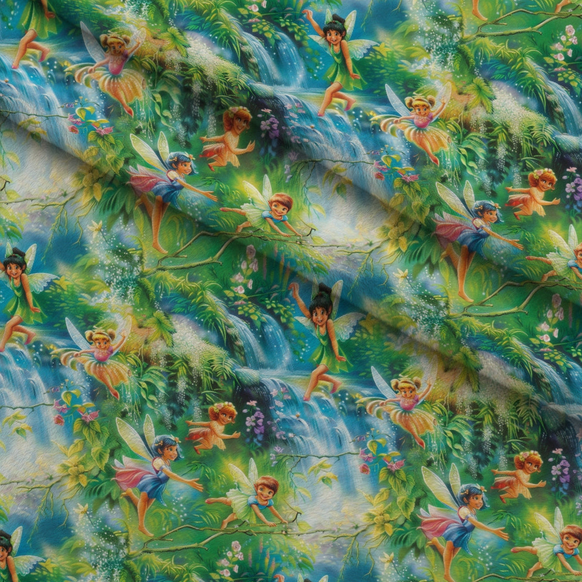Pixie Falls Pattern 12 Fleece Fabric — fleece fabric folded close-up preview (mv-fleece-v1:lying)