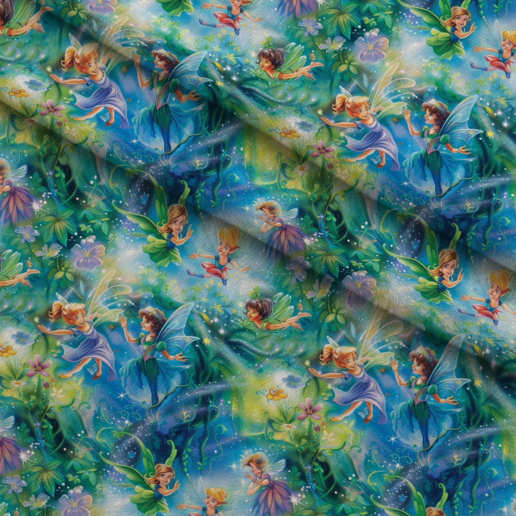 Pixie Falls Pattern 13 Fleece Fabric — fleece fabric folded close-up preview (mv-fleece-v1:lying)