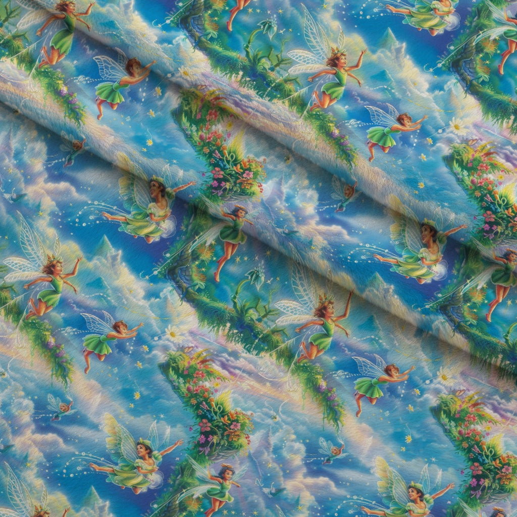 Pixie Falls Pattern 15 Fleece Fabric — fleece fabric folded close-up preview (mv-fleece-v1:lying)