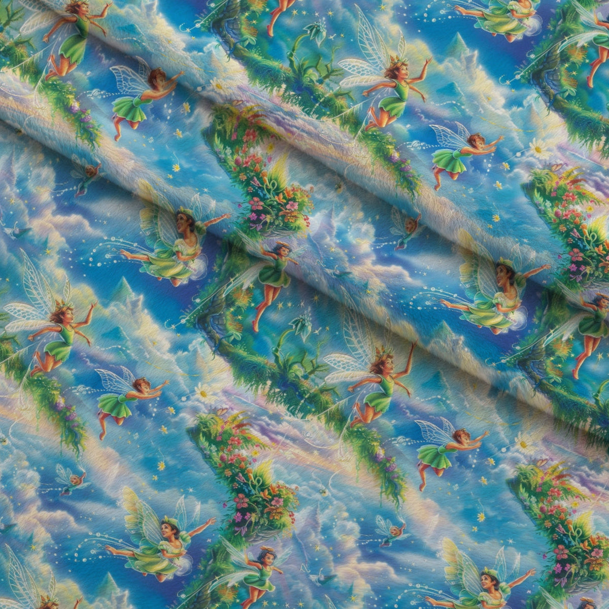 Pixie Falls Pattern 15 Fleece Fabric — fleece fabric folded close-up preview (mv-fleece-v1:lying)