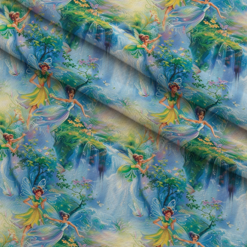 Pixie Falls Pattern 16 Fleece Fabric — fleece fabric folded close-up preview (mv-fleece-v1:lying)