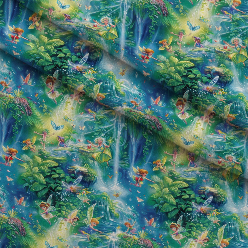 Pixie Falls Pattern 17 Fleece Fabric — fleece fabric folded close-up preview (mv-fleece-v1:lying)
