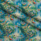 Pixie Falls Pattern 18 Fleece Fabric — fleece fabric folded close-up preview (mv-fleece-v1:lying)