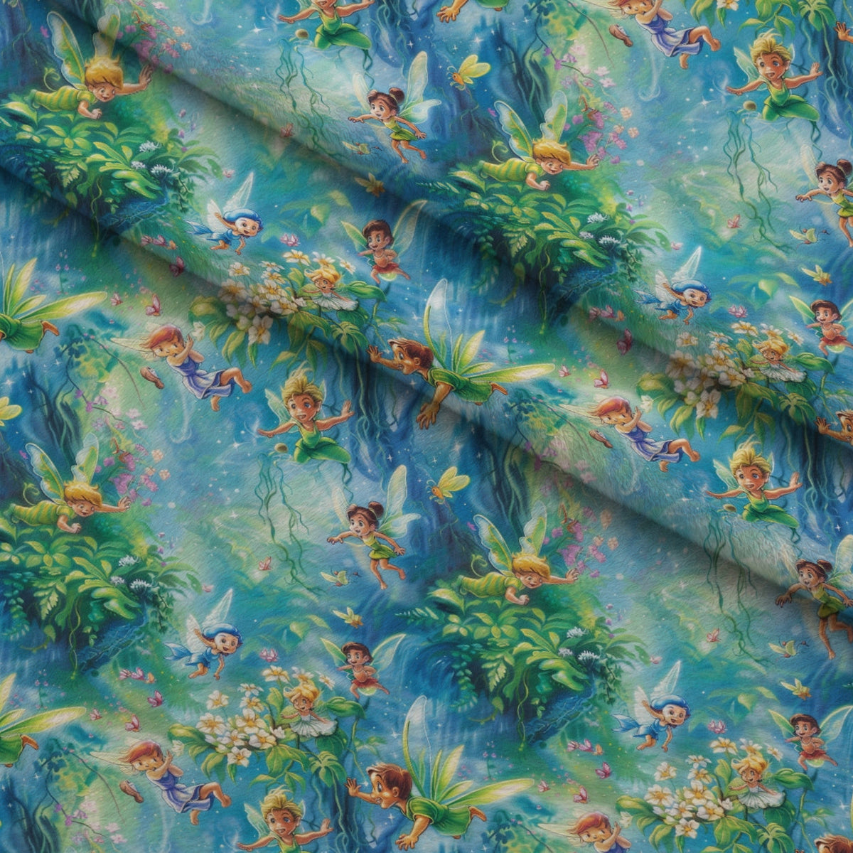 Pixie Falls Pattern 2 Fleece Fabric — fleece fabric folded close-up preview (mv-fleece-v1:lying)