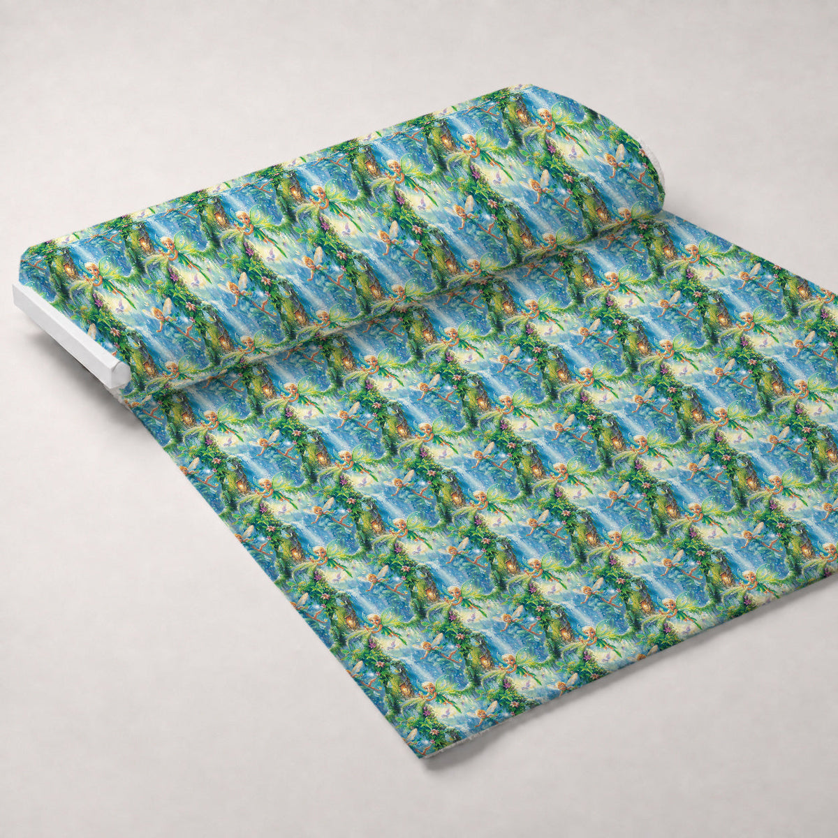 Pixie Falls Pattern 4 Fleece Fabric — fleece fabric unrolled bolt preview (mv-fleece-v1:bolt)