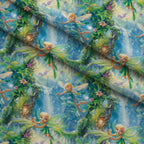 Pixie Falls Pattern 4 Fleece Fabric — fleece fabric folded close-up preview (mv-fleece-v1:lying)