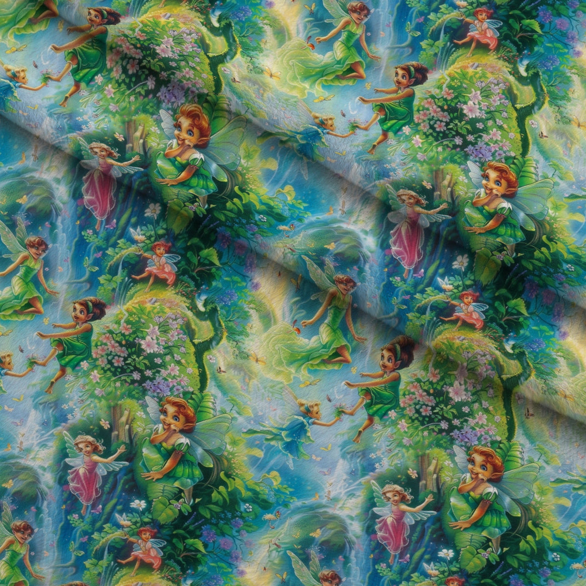 Pixie Falls Pattern 5 Fleece Fabric — fleece fabric folded close-up preview (mv-fleece-v1:lying)