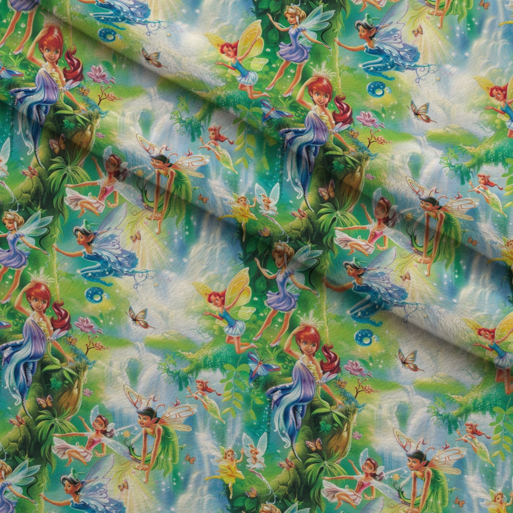 Pixie Falls Pattern 6 Fleece Fabric — fleece fabric folded close-up preview (mv-fleece-v1:lying)